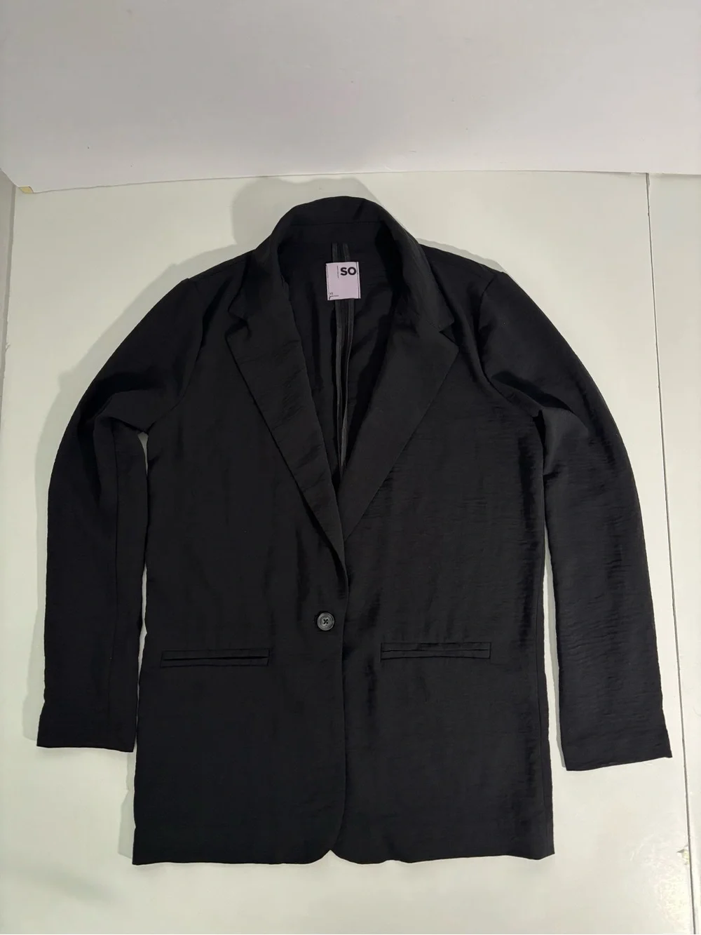 SO Black Single-Button Blazer Size XS